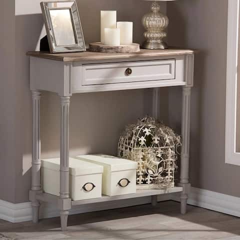 Baxton Studio Edouard French Provincial Distressed Console Table
