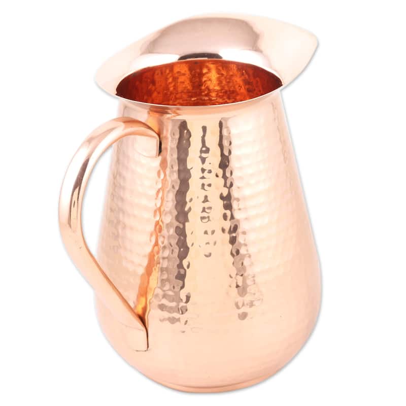 Novica Handmade Traditional Allure Copper Pitcher