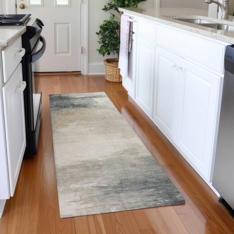 Premium Washable Super Soft Modern Chic Mayfield Rug - Beige - 2'3" x 7'6"