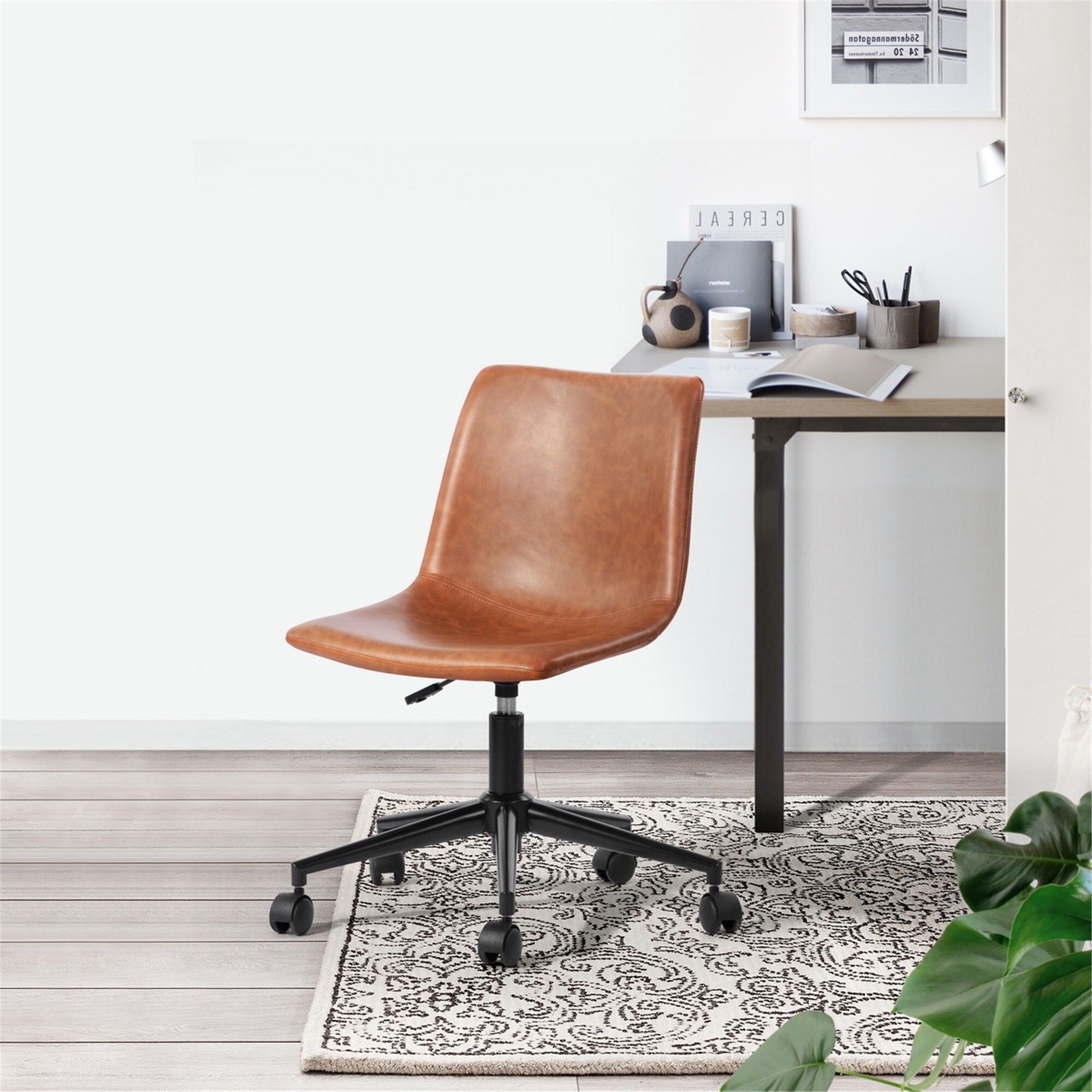 Furniture R Home Study Room Brown Secretary Office Chair Overstock 31509614