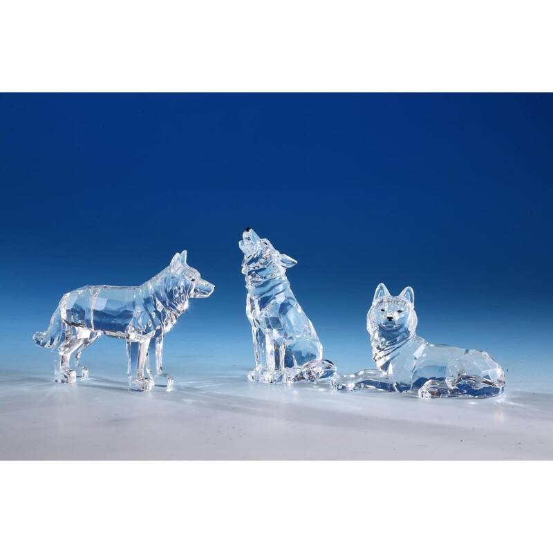 Icy Wolves Tabletop Figurines - 4" - Set of 6