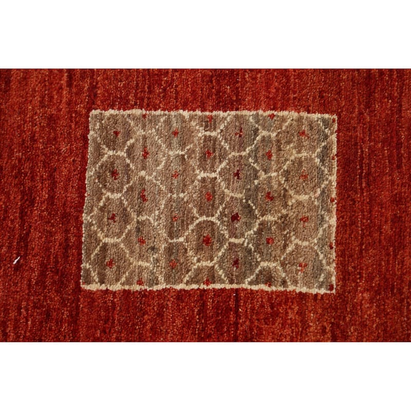 Geometric Modern Gabbeh Kashkoli Oriental Area Rug Wool Handmade - 6'0" x 7'7"