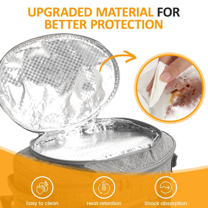 Slow Cooker Carrying Bag Fit for 6-8QT Slow Cooker, Grey