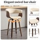 preview thumbnail 22 of 186, 26"/29" Faux Leather Swivel Bar Stools, Wood Counter Stool
