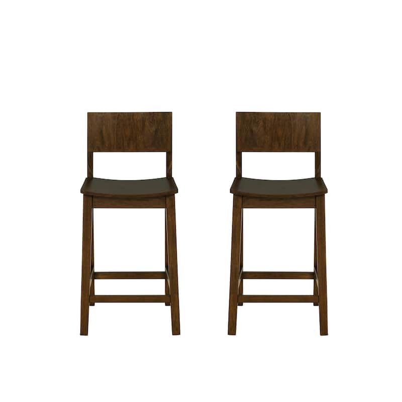 Dahlia Wood 24-Inch Armless Counter Stool (Set of 2)