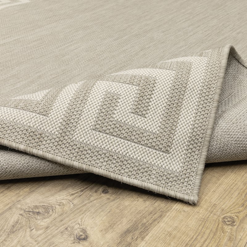 Vista Home Palmetto Greek Key Border Indoor/ Outdoor Area Rug