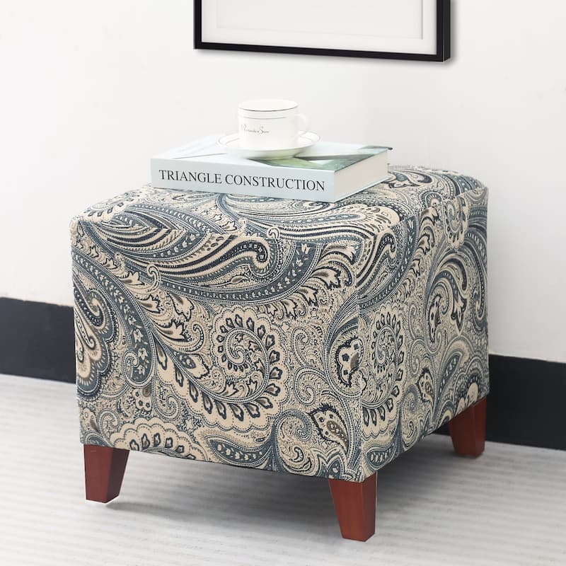 Adeco Simple British Style Passionate Cube Ottoman Footstool