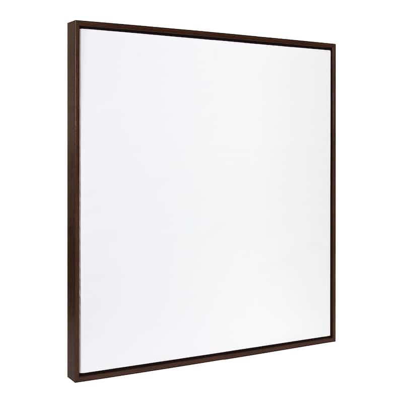 Kate and Laurel Sylvie Blank Framed Canvas - 30x30 - Walnut