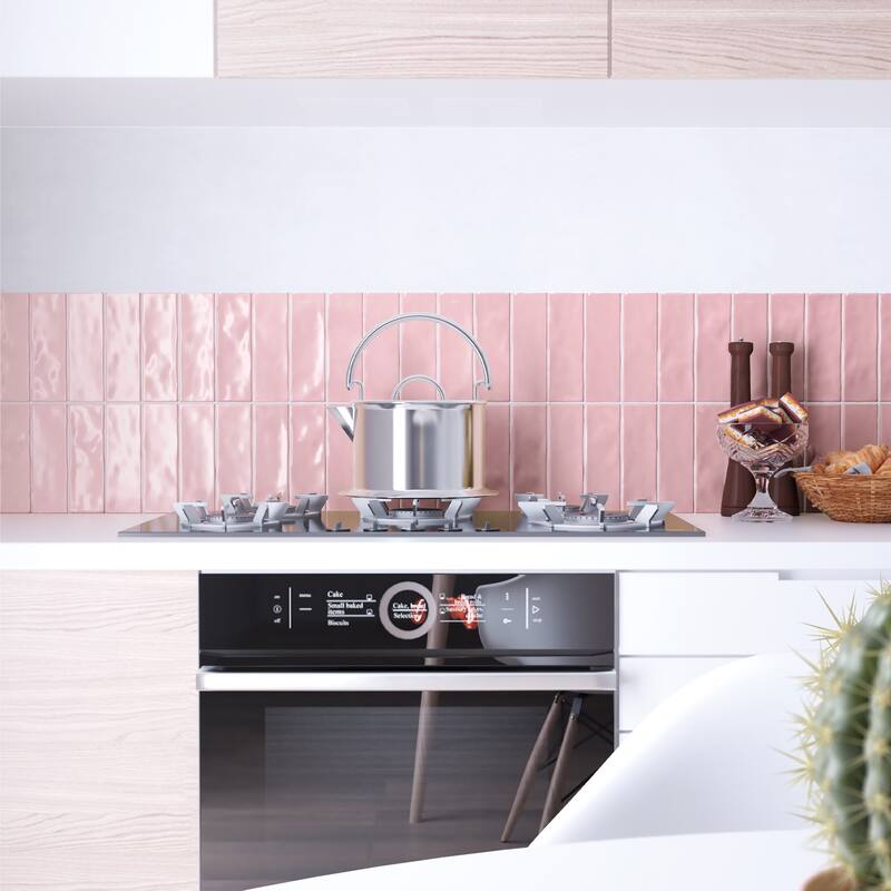 TileGen. Borgo 2.6" x 7.9" Porcelain in Pink Wall & Floor Tile (56 tiles/7.76 sqft.)