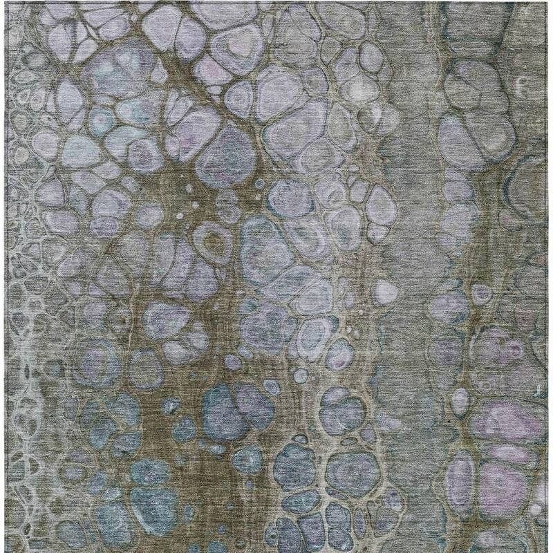 HomeRoots Abstract Transitional Rectangle Outdoor Rug