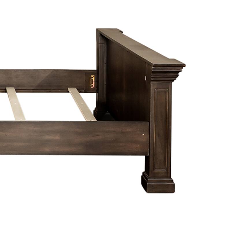 Big Valley Brownstone Distressed King California Panel Bed