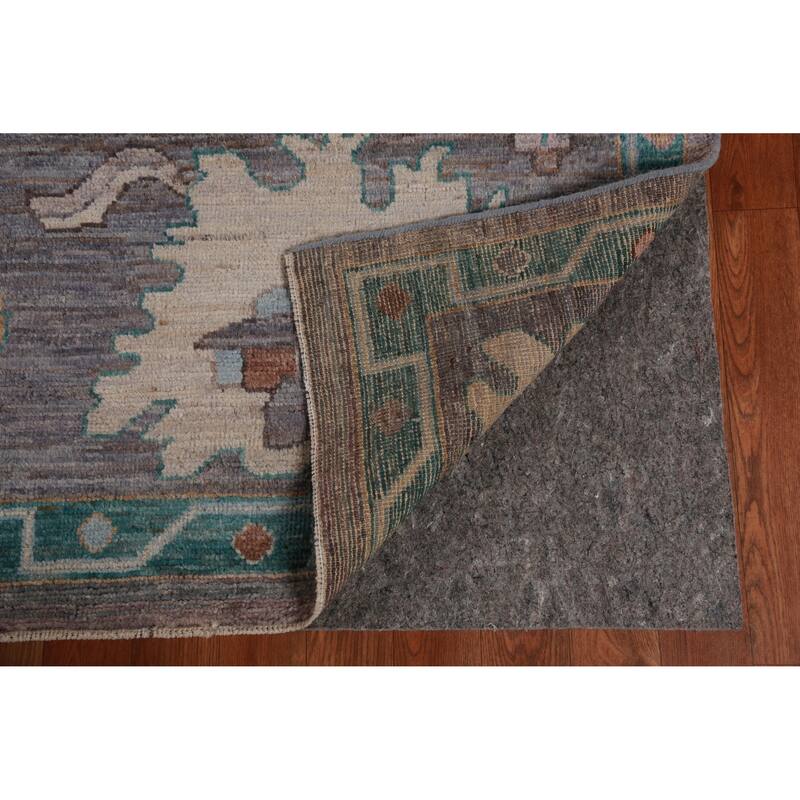 Hand Knotted Oriental 100% Wool Carpet Transitional All-Over Purples Oushak Area Rug - 11' 9'' X 9' 4''