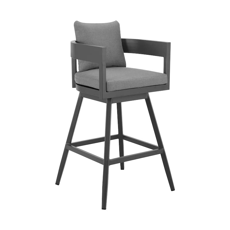 Menorca Aluminum Outdoor Patio Swivel Counter Height Bar Stool