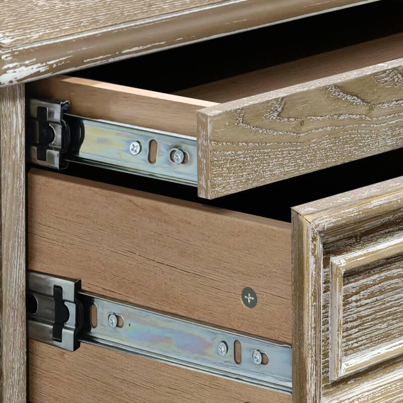 Nightstands with Drawers & Hidden Pull-Out Shelf & Metal Handle