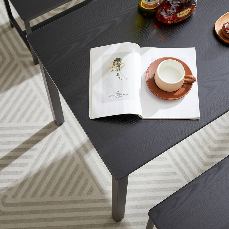 Dining Table Set, Bar Table with 2 Dining Benches, Kitchen Table Counter Set, Industrial for Kitchen Breakfast Table