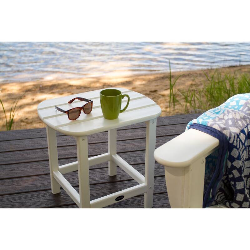 POLYWOOD South Beach Plastic 18 inch Outdoor Side Table