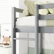 preview thumbnail 16 of 18, Twin Size Wood Loft Wood Bed with Under-bed, Built-in Desk, a Storage Cabinet of 2 Drawers, Guardrails and Ladder