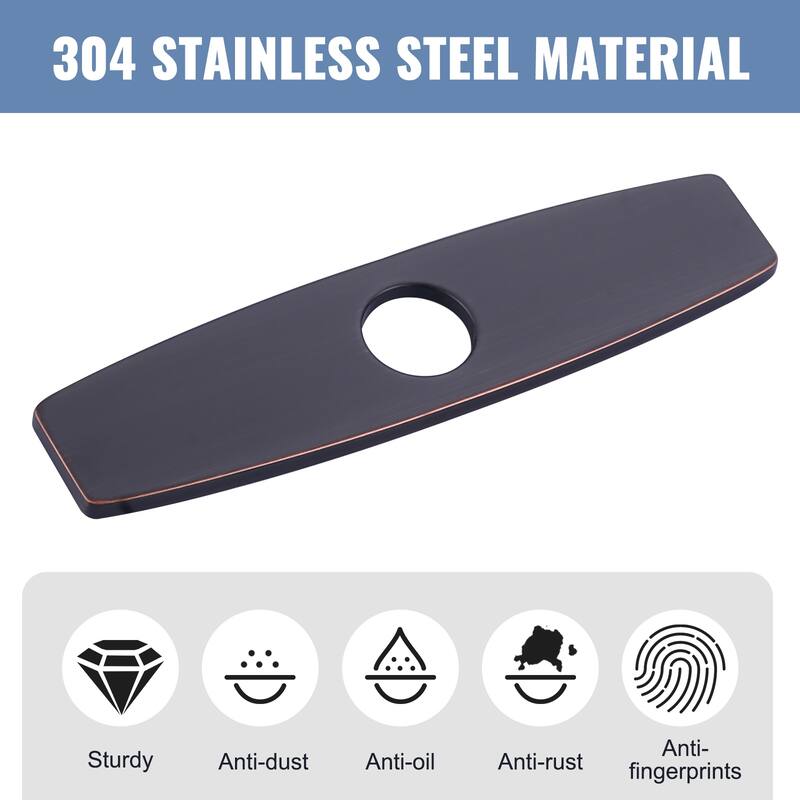 WOWOW 304 Stainless Steel Faucet Plate for 1 to 3 Hole Sinks