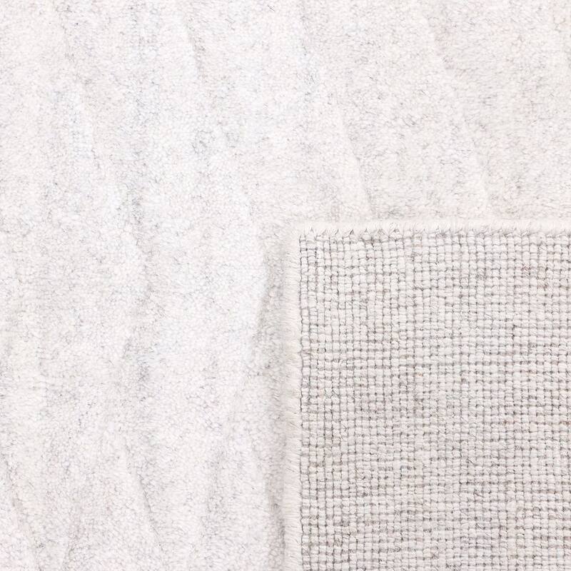 Overton Handmade Modern Contemporary Solid Area Rug