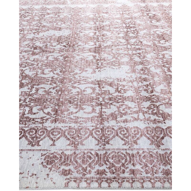 Ikat One-of-a-Kind Handmade Area Rug, Gray - 8' 1" x 10' 0"