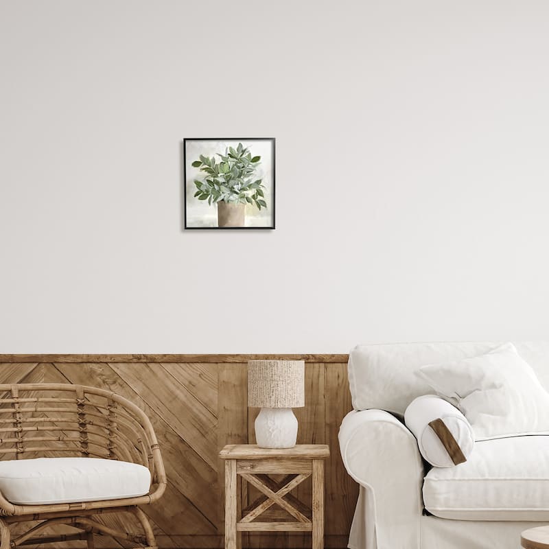Stupell Lush Green House Plant Leaves Detailed Painting Framed Wall Art, Design by Kim Allen
