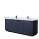 Option Dark Blue, Black Trim, White Cultured Marble Top