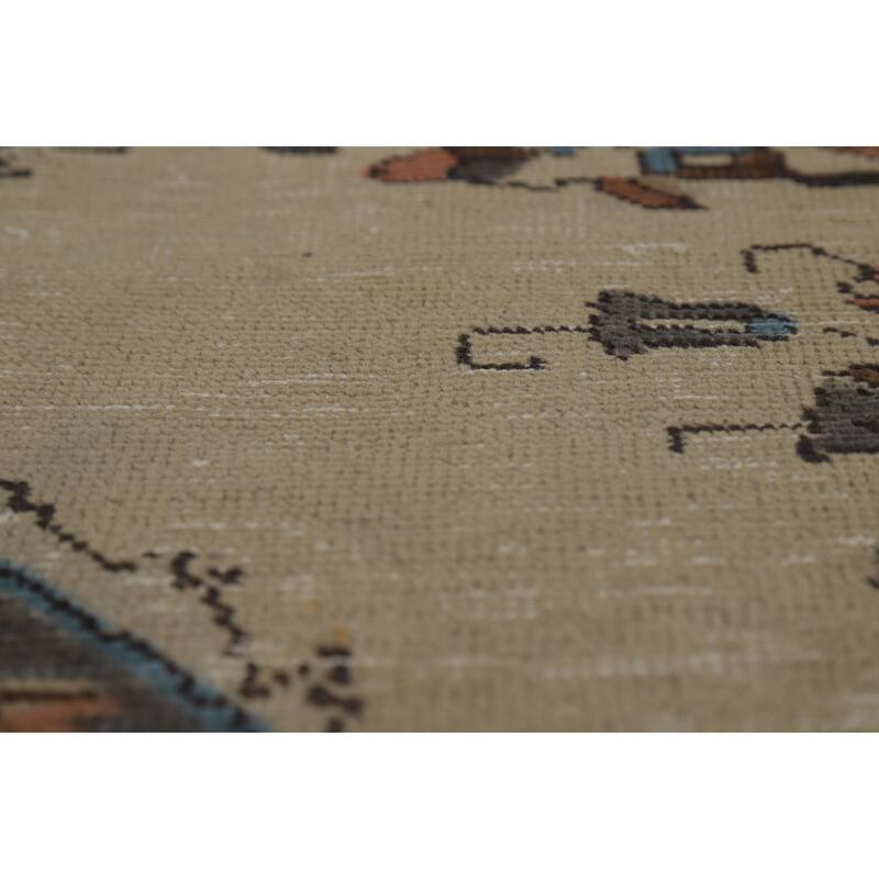 Tabriz Persian Vintage Area Rug Handmade Wool Carpet - 8'5" x 11'0"