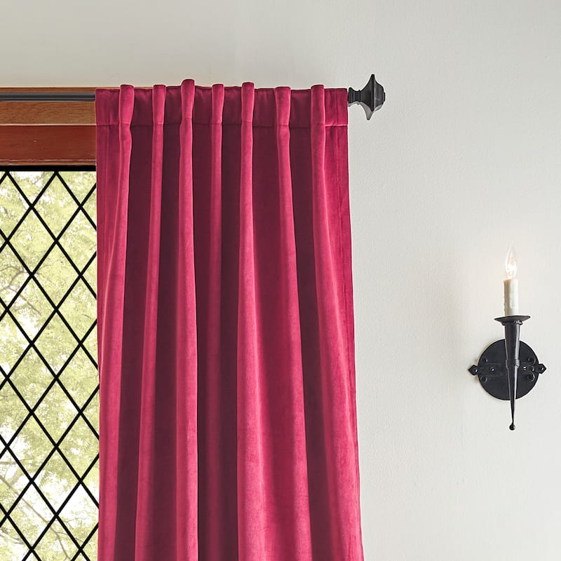 Martha Stewart Lucca Velvet Blackout Curtains - Panel Pair or Valance