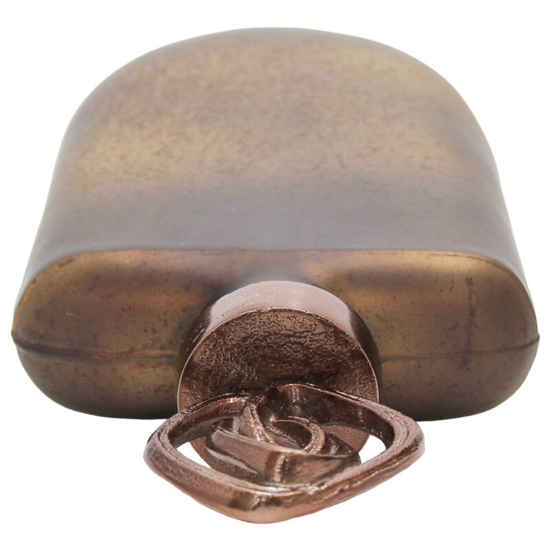 Glass Vase with Aluminum Swirl Top Accent Modern Artistic Design