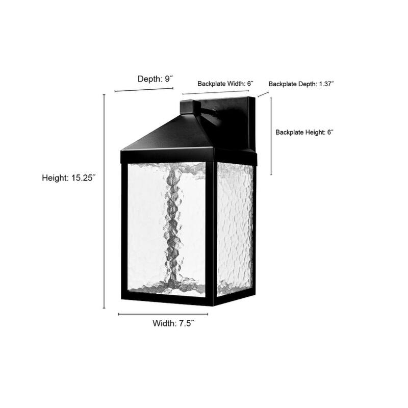 Millennium Lighting Aaron LED Outdoor Wall Sconce in Powder Coat Black
