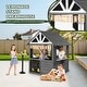 preview thumbnail 13 of 13, Kids Wooden Outdoor Playhouse with Lemonade Stand, Split Door for Kids Ages 3-8 - N/A