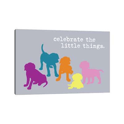 iCanvas "Little Things, Multi-Colored" by Dog is Good and Cat is Good Canvas Print