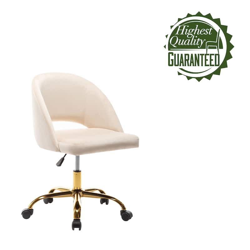 Porthos Home Naiko Velvet Upholstery Swivel Office Chair