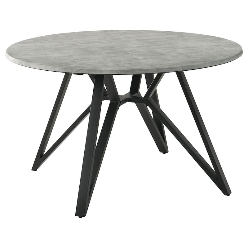 Neil Round 50-inch SmartTop Dining Table Gunmetal - Gunmetal