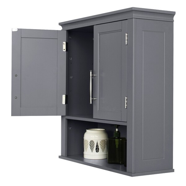 Shop Household Living Room Double Door Wall Grey Overstock