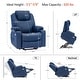 preview thumbnail 35 of 51, MCombo Large Power Lift Recliner Leather Chair with Massage, Heat, Cup Holders,Extended Footrest, Leather 7516