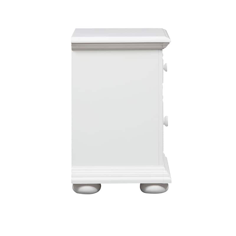Summer House Oyster White 2 Drawer Night Stand
