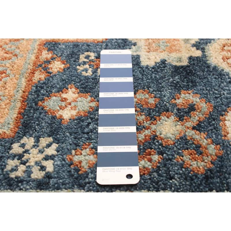 ECARPETGALLERY Hand-knotted Jules Serapi Dark Blue Wool Rug - 5'3 x 7'10