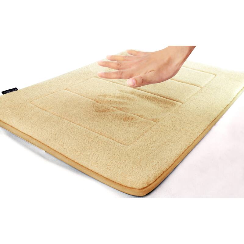 FABBRICA HOME Ultra-Soft Extra-Thick Memory Foam Bath Mat 17 in x 24 in
