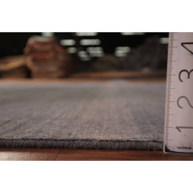 Gray Modern Gabbeh Oriental Area Rug Handmade Dining Room Wool Carpet - 5'8" x 7'11"