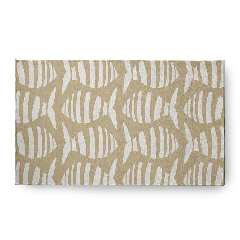Swimming School Nautical Chenille Rug - Taupe - 18" x 30"
