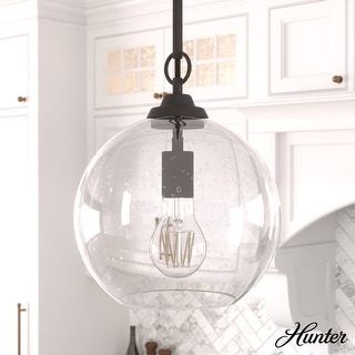 Hunter High Oaks 10-inch 1-Light Pendant - Kitchen Island, Dining Room, Entry - Contemporary, Transitional