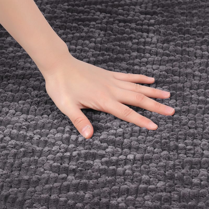 Rubber Backing Non Slip Quick Dry Bath Mat, Absorbent Bath Carpet Bath Rug