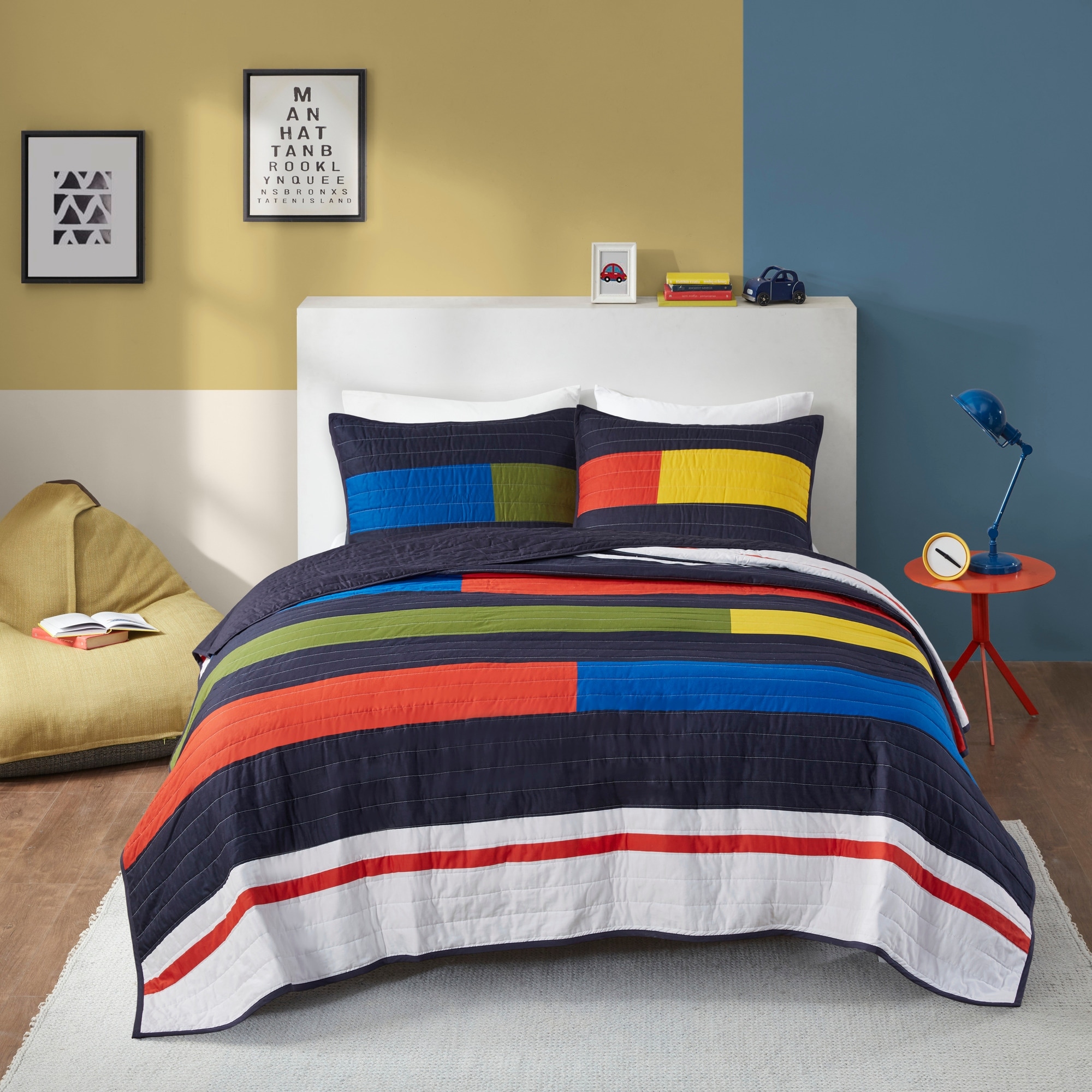 Boys striped bedding 2025