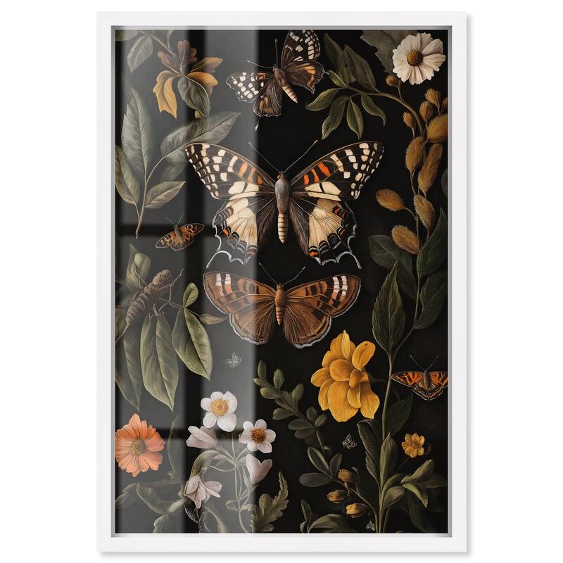 Winged Visitors I Shadowbox by Art Remedy - White - 16" x 24"