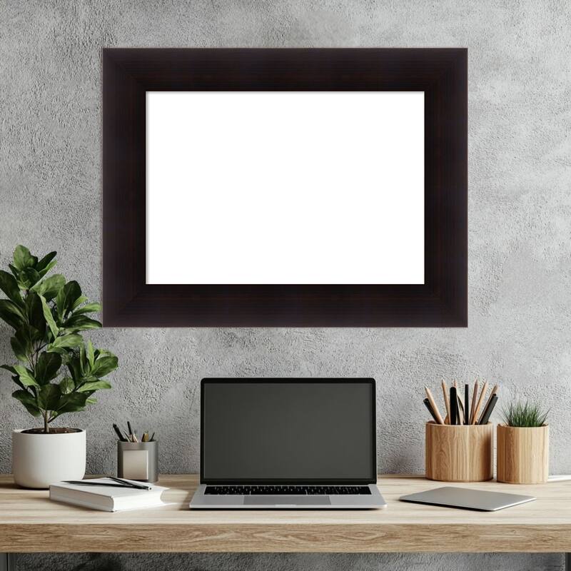 Amanti Art Portico Espresso Framed Dry Erase Magnetic Board