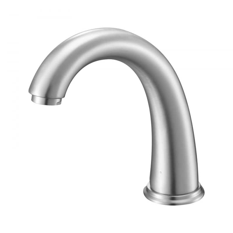 Brushed Stainless Steel Roman Tub Faucet with Dual Handles, 3-Hole Deck Mount Drip-Free Design - 6.69” x 2.05” x 9.84”