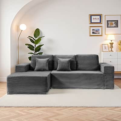 Indoor Oversized Chaise Lounge Chair - Dark Grey Color