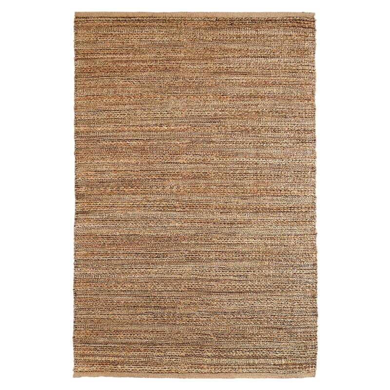 Sevita Organic Jute Geometric Area Rug, Tan and Gold