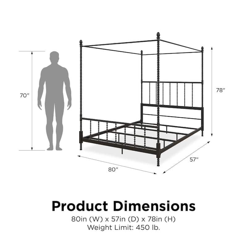 Avenue Greene Elliot Metal Canopy Bed